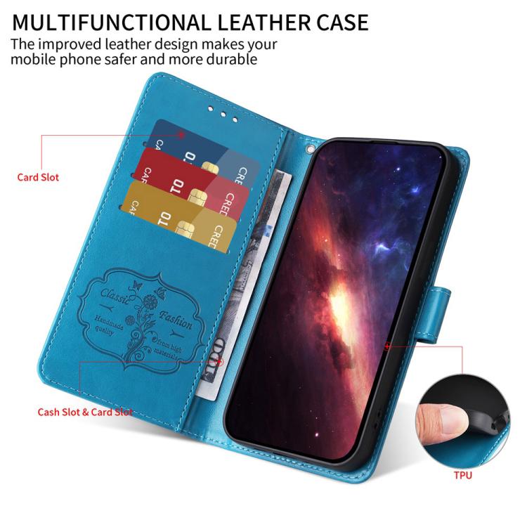 For Tecno Spark 40C Embossed Butterfly Flowers Leather Phone Case