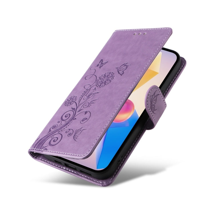 For Infinix Hot 40 / Hot 40 Pro Embossed Butterfly Flowers Leather Phone Case