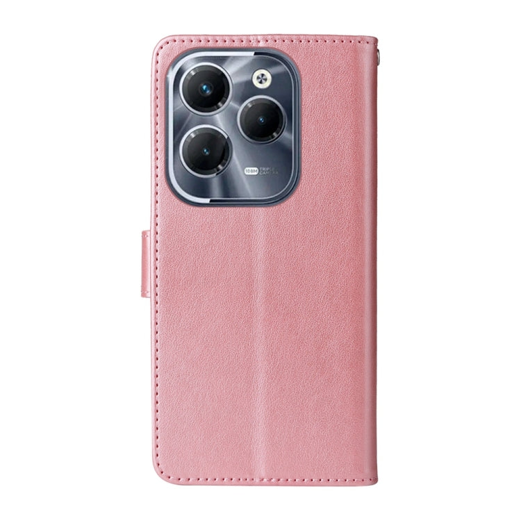 For Infinix Hot 40 / Hot 40 Pro Embossed Butterfly Flowers Leather Phone Case