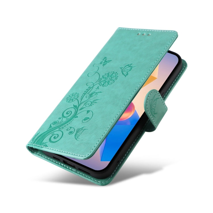 For Infinix Hot 40i Embossed Butterfly Flowers Leather Phone Case