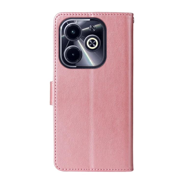 For Infinix Hot 40i Embossed Butterfly Flowers Leather Phone Case