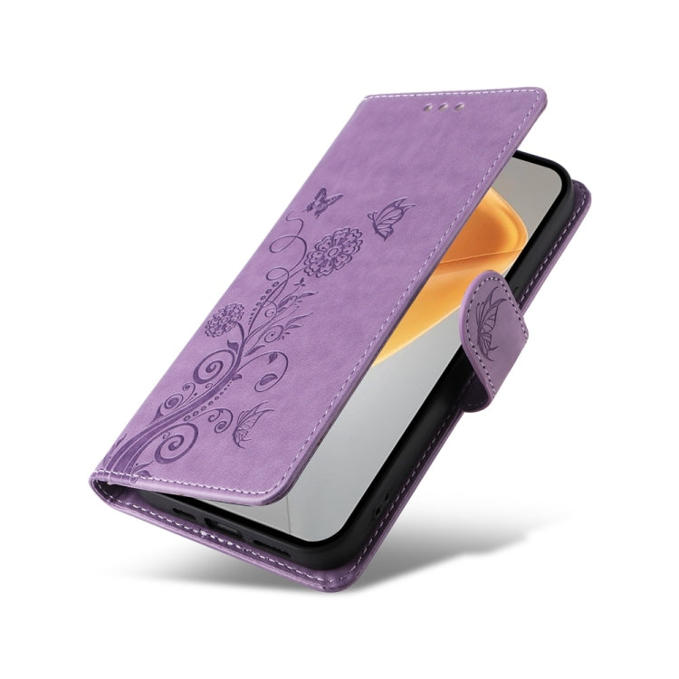 For Infinix Hot 50 4G Embossed Butterfly Flowers Leather Phone Case
