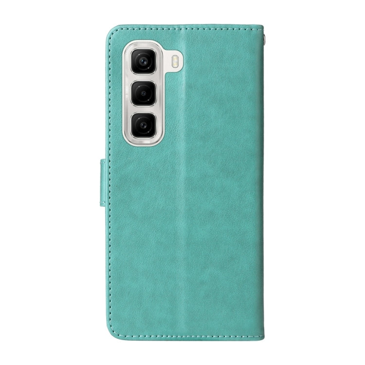 For Infinix Hot 50 4G Embossed Butterfly Flowers Leather Phone Case