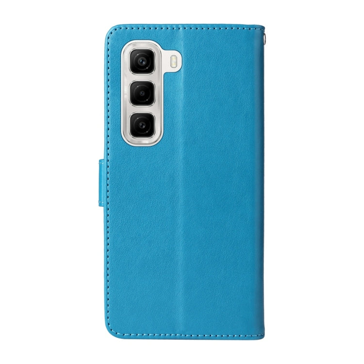 For Infinix Hot 50 4G Embossed Butterfly Flowers Leather Phone Case