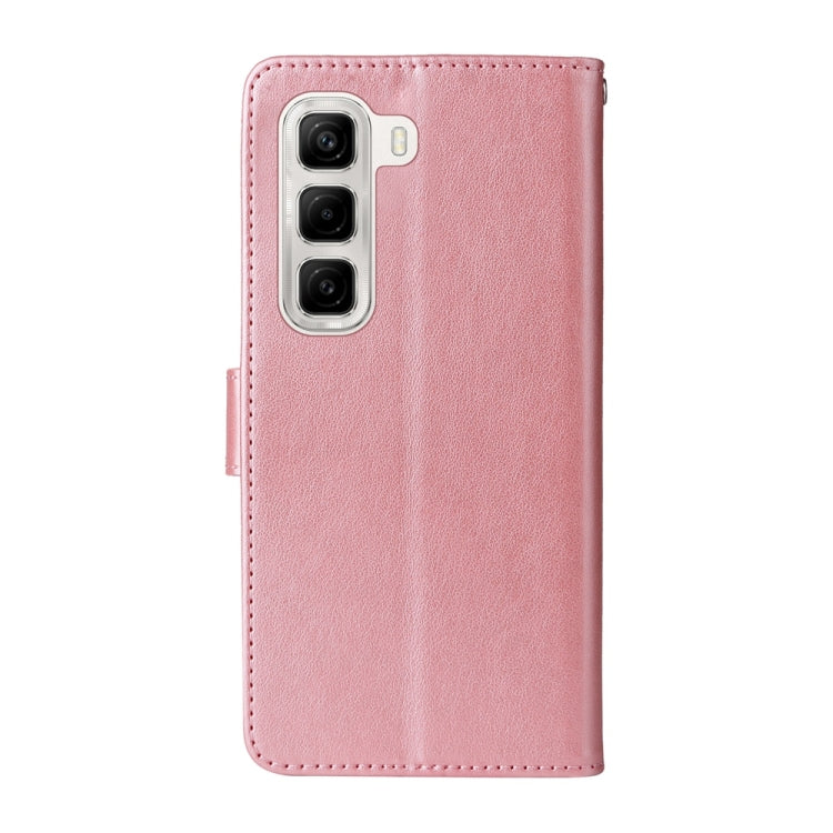 For Infinix Hot 50 4G Embossed Butterfly Flowers Leather Phone Case