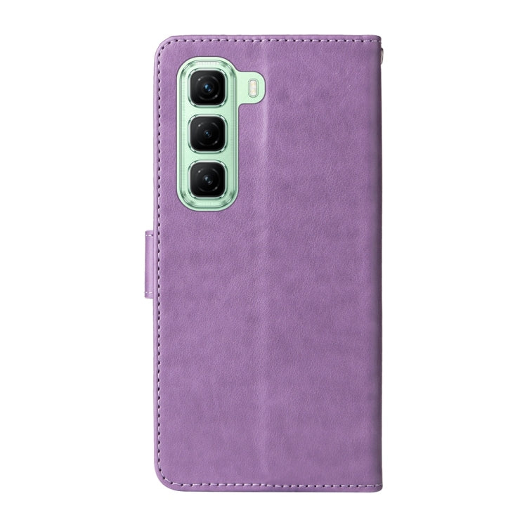 For Infinix Hot 50 5G Embossed Butterfly Flowers Leather Phone Case