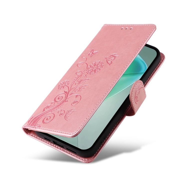 For Infinix Hot 50 5G Embossed Butterfly Flowers Leather Phone Case