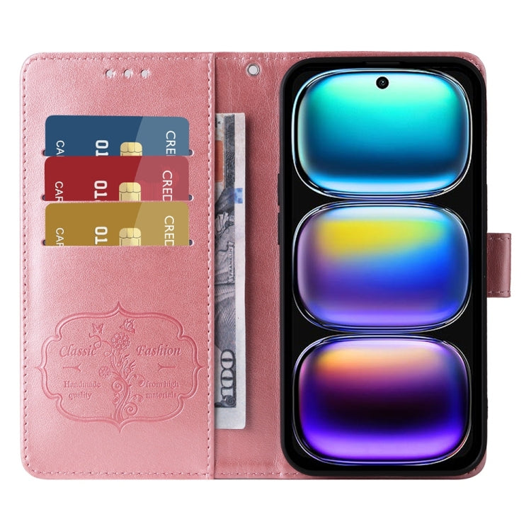 For Infinix Hot 50i / Smart 9 Embossed Butterfly Flowers Leather Phone Case