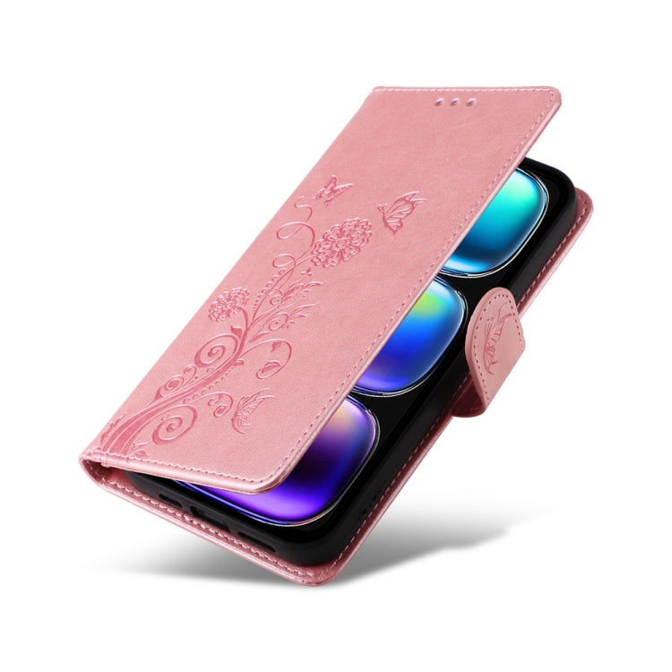 For Infinix Hot 50i / Smart 9 Embossed Butterfly Flowers Leather Phone Case