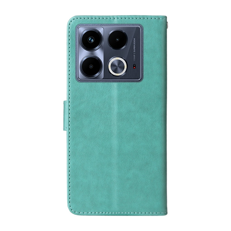 For Infinix Note 40 4G Embossed Butterfly Flowers Leather Phone Case