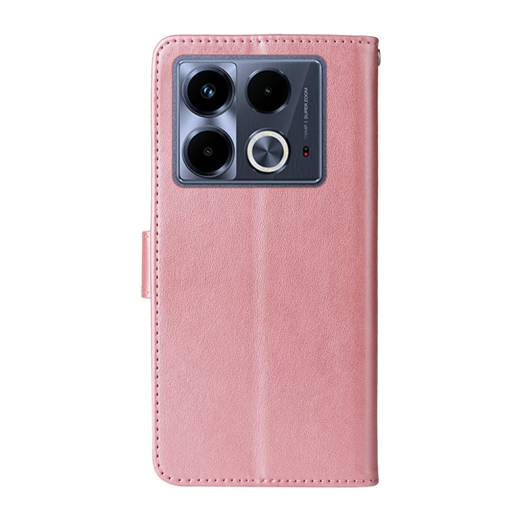 For Infinix Note 40 4G Embossed Butterfly Flowers Leather Phone Case