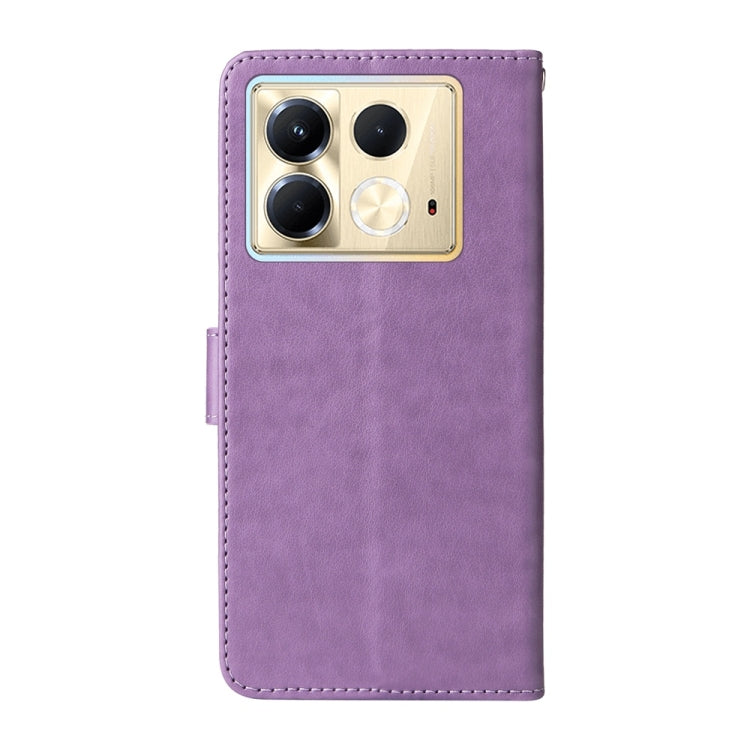 For Infinix Note 40 5G Embossed Butterfly Flowers Leather Phone Case