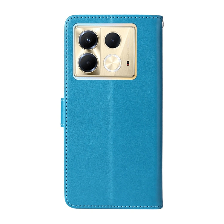 For Infinix Note 40 5G Embossed Butterfly Flowers Leather Phone Case