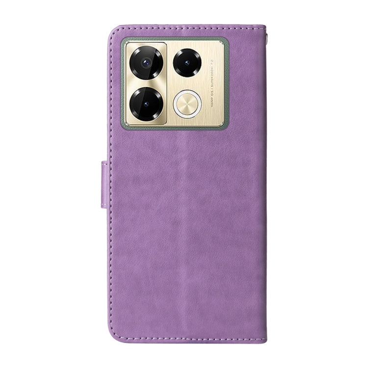 For Infinix Note 40 Pro 4G / 5G / Note 40 Pro+ Embossed Butterfly Flowers Leather Phone Case