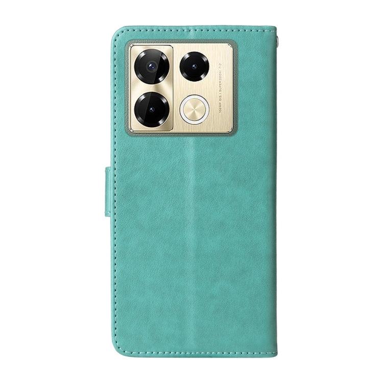 For Infinix Note 40 Pro 4G / 5G / Note 40 Pro+ Embossed Butterfly Flowers Leather Phone Case