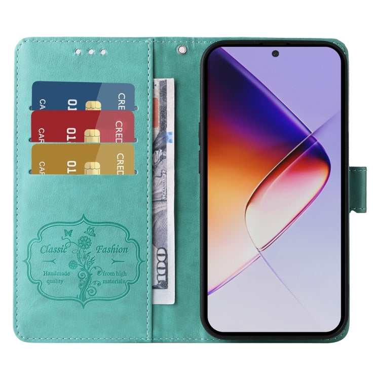 For Infinix Note 40 Pro 4G / 5G / Note 40 Pro+ Embossed Butterfly Flowers Leather Phone Case