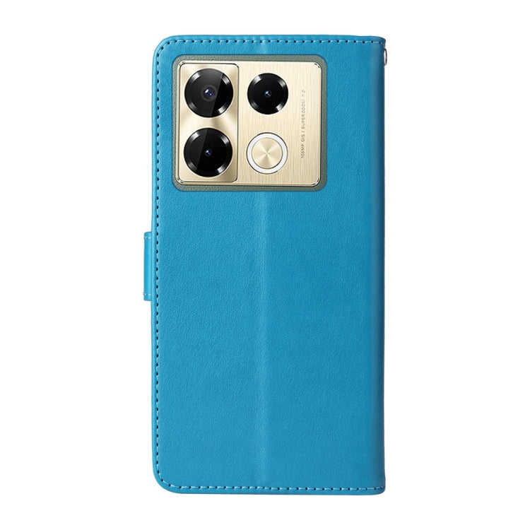 For Infinix Note 40 Pro 4G / 5G / Note 40 Pro+ Embossed Butterfly Flowers Leather Phone Case
