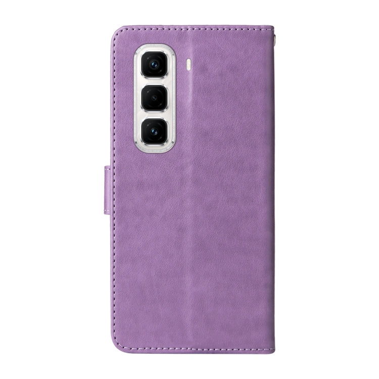 For Infinix Hot 50 Pro+ 4G Embossed Butterfly Flowers Leather Phone Case