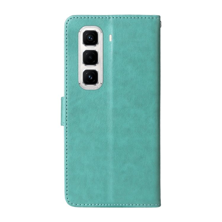 For Infinix Hot 50 Pro+ 4G Embossed Butterfly Flowers Leather Phone Case