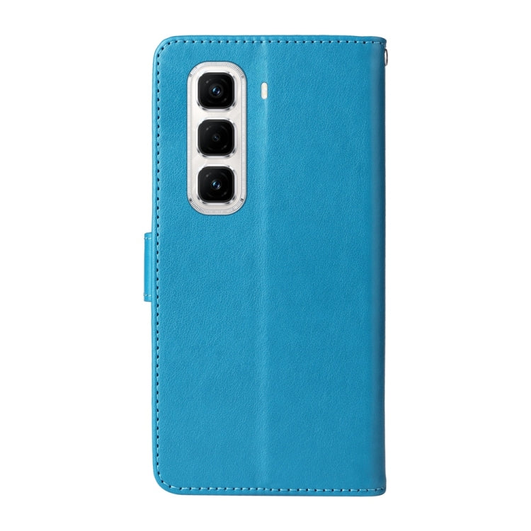 For Infinix Hot 50 Pro+ 4G Embossed Butterfly Flowers Leather Phone Case