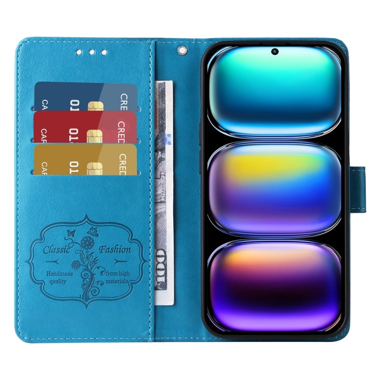 For Infinix Hot 50 Pro+ 4G Embossed Butterfly Flowers Leather Phone Case