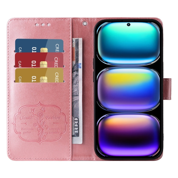 For Infinix Hot 50 Pro+ 4G Embossed Butterfly Flowers Leather Phone Case
