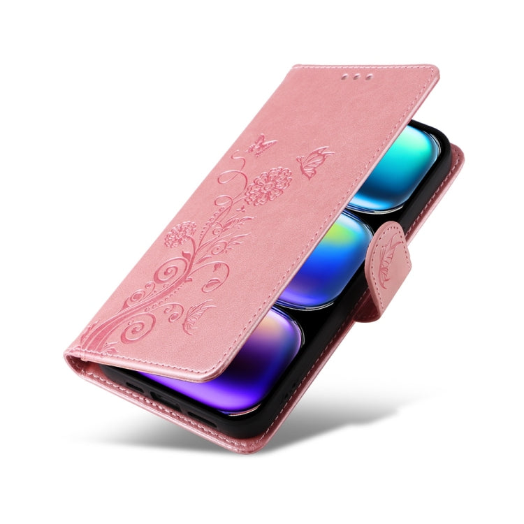 For Infinix Hot 50 Pro+ 4G Embossed Butterfly Flowers Leather Phone Case