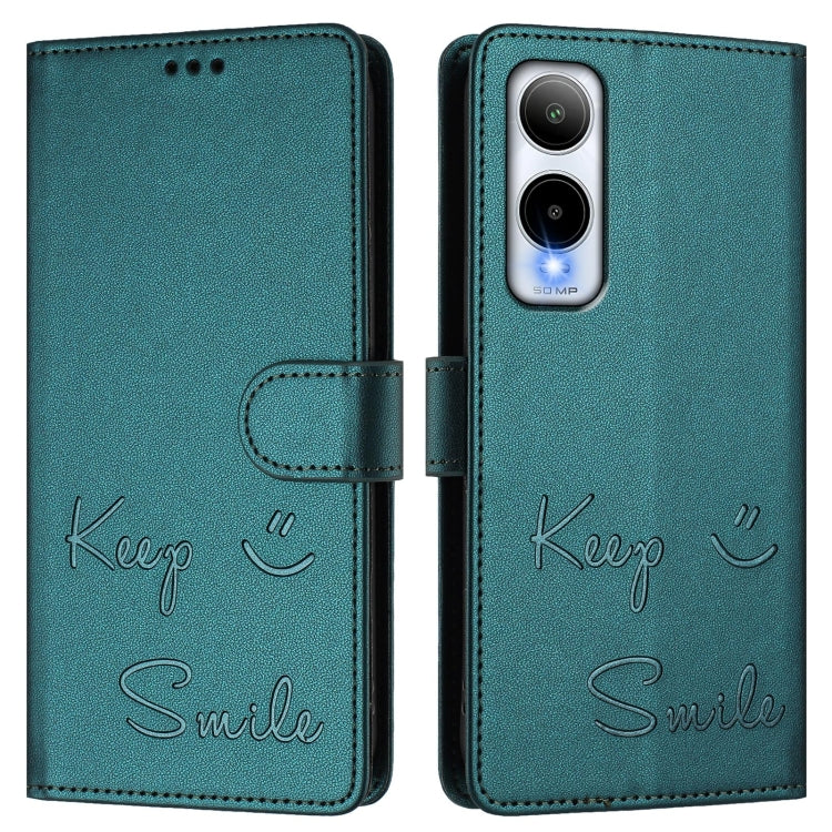 For Cricket Icon 6 Smile Embossing RFID Leather Phone Case