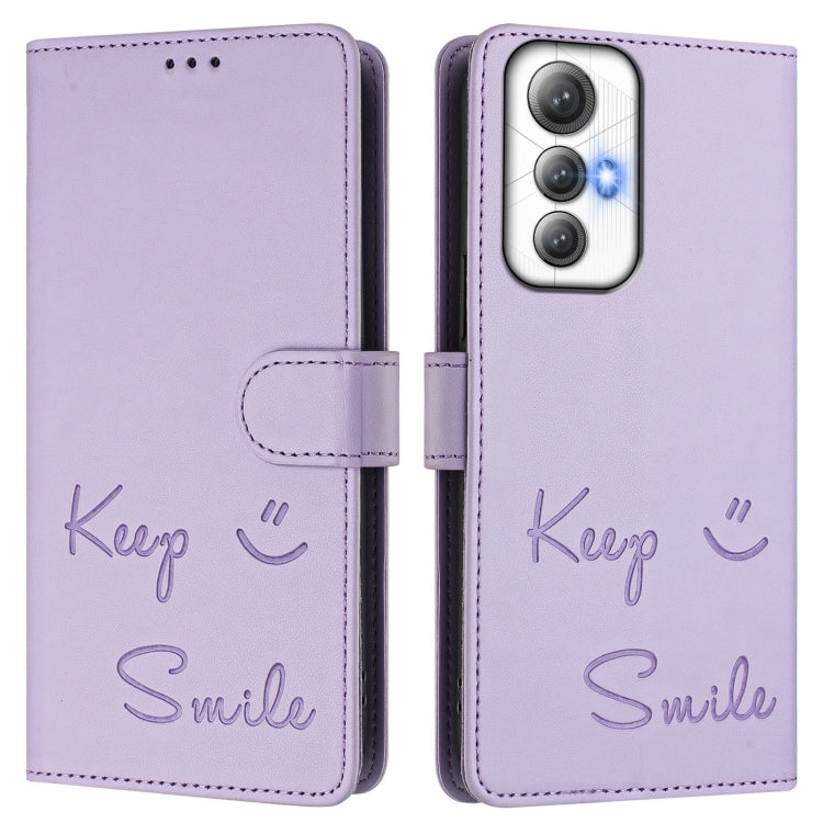 For Cubot Max 5 Smile Embossing RFID Leather Phone Case