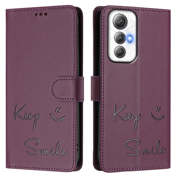 For Cubot Max 5 Smile Embossing RFID Leather Phone Case