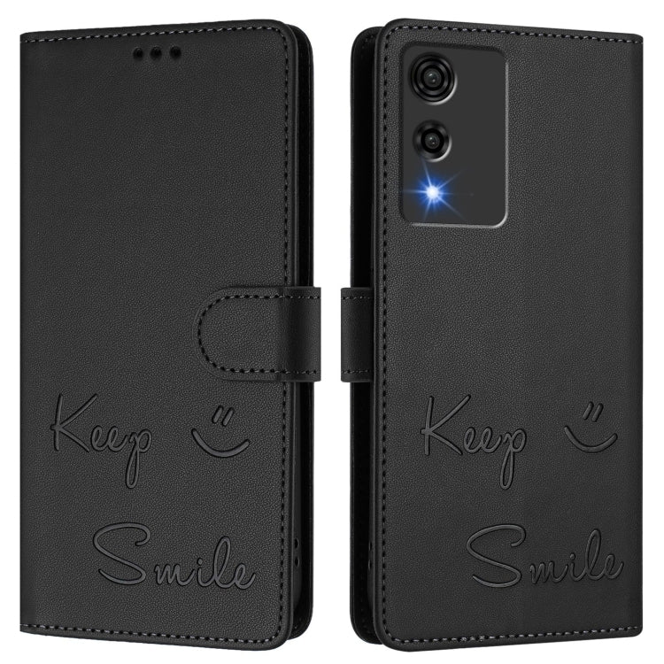 For Cubot A10 Smile Embossing RFID Leather Phone Case
