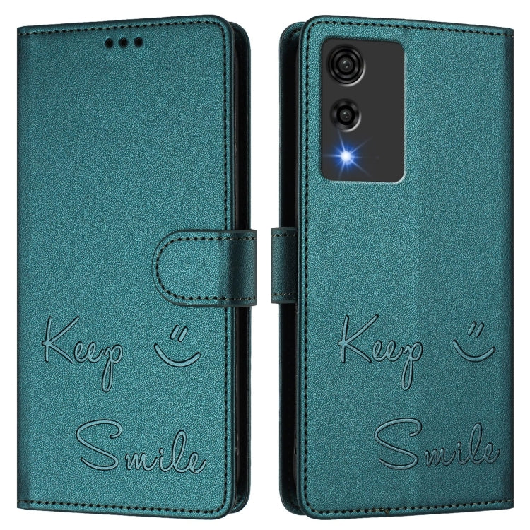 For Cubot A10 Smile Embossing RFID Leather Phone Case