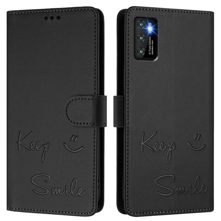 For Cubot P50 Smile Embossing RFID Leather Phone Case