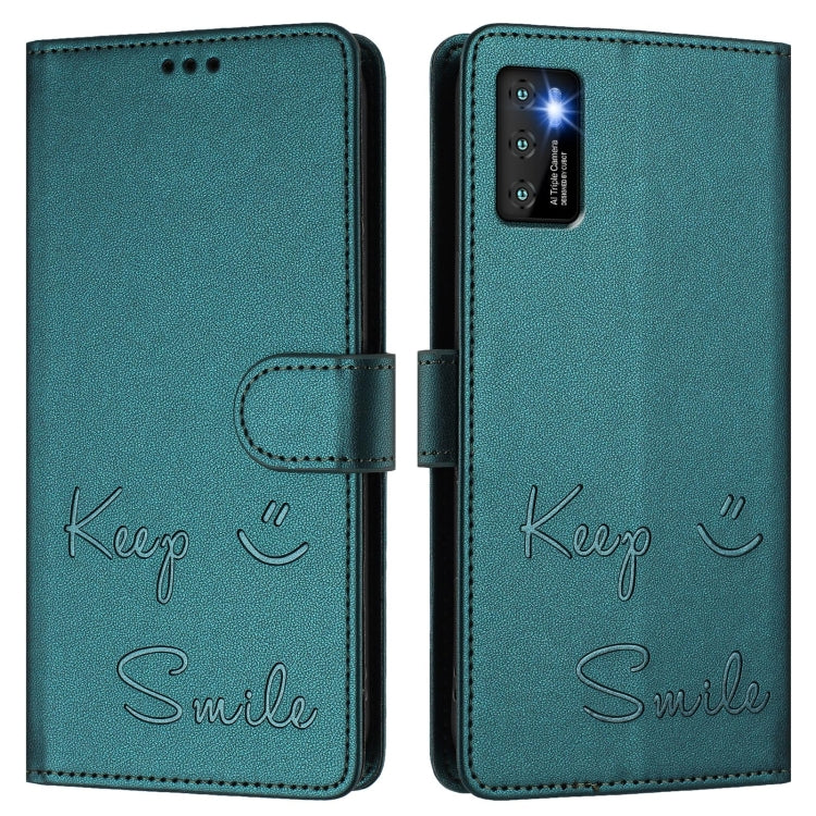 For Cubot P50 Smile Embossing RFID Leather Phone Case
