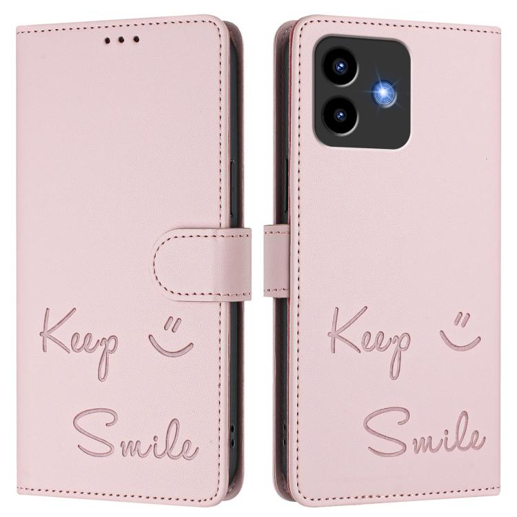 For Cubot Note 40 Smile Embossing RFID Leather Phone Case