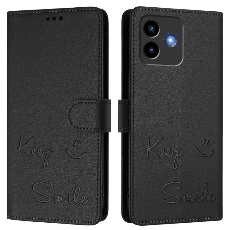 For Cubot Note 40 Smile Embossing RFID Leather Phone Case