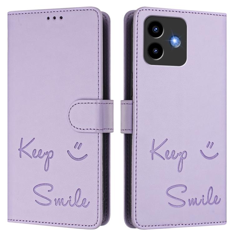 For Cubot Note 40 Smile Embossing RFID Leather Phone Case