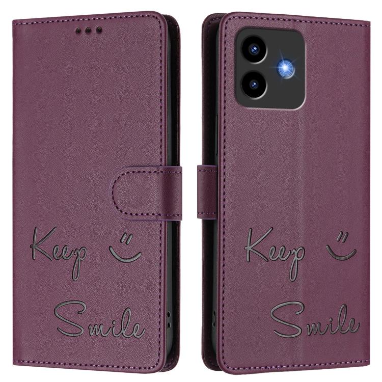 For Cubot Note 40 Smile Embossing RFID Leather Phone Case