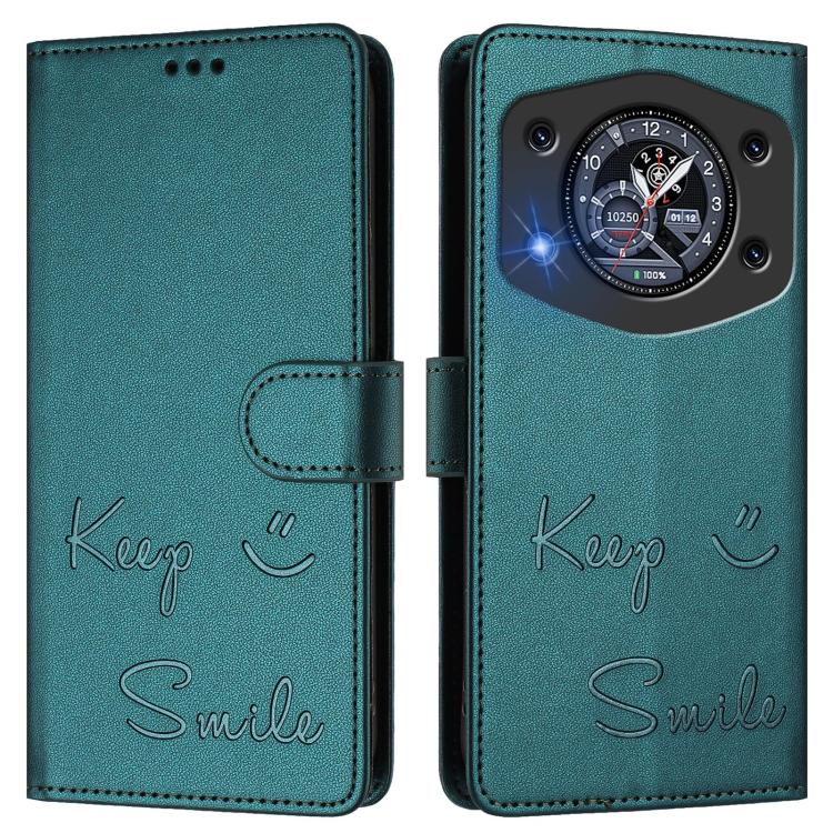For Cubot A30 Smile Embossing RFID Leather Phone Case