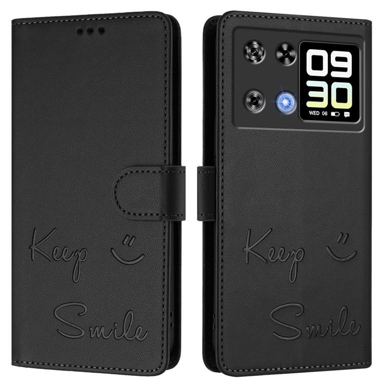 For Cubot P90 Smile Embossing RFID Leather Phone Case