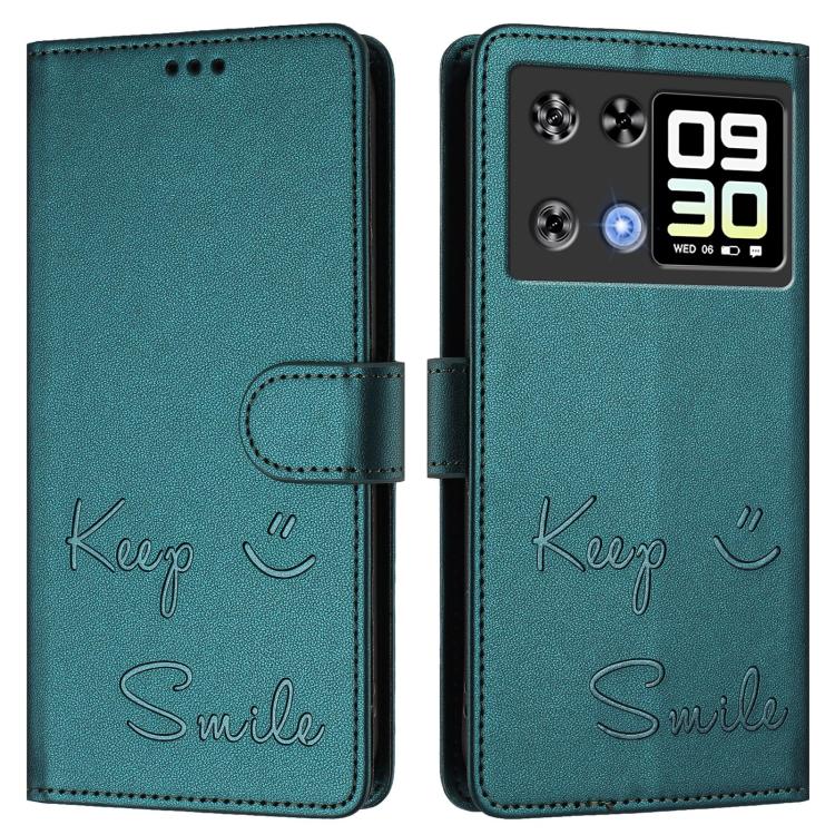 For Cubot P90 Smile Embossing RFID Leather Phone Case