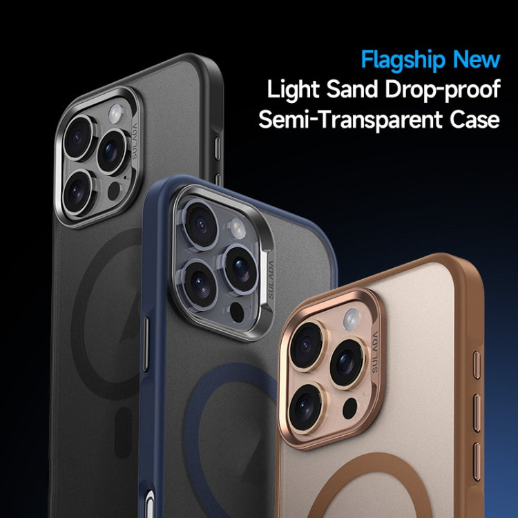 For iPhone 16 Plus SULADA Light Sand MagSafe Magnetic PC Hybrid TPU Phone Case