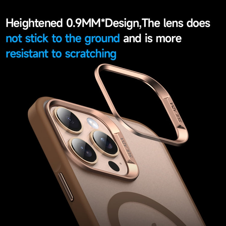 For iPhone 16 Plus SULADA Light Sand MagSafe Magnetic PC Hybrid TPU Phone Case