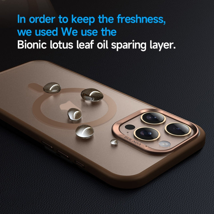 For iPhone 15 Pro Max SULADA Light Sand MagSafe Magnetic PC Hybrid TPU Phone Case