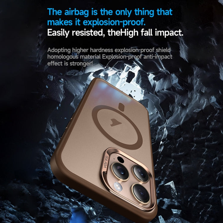 For iPhone 16 Plus SULADA Light Sand MagSafe Magnetic PC Hybrid TPU Phone Case