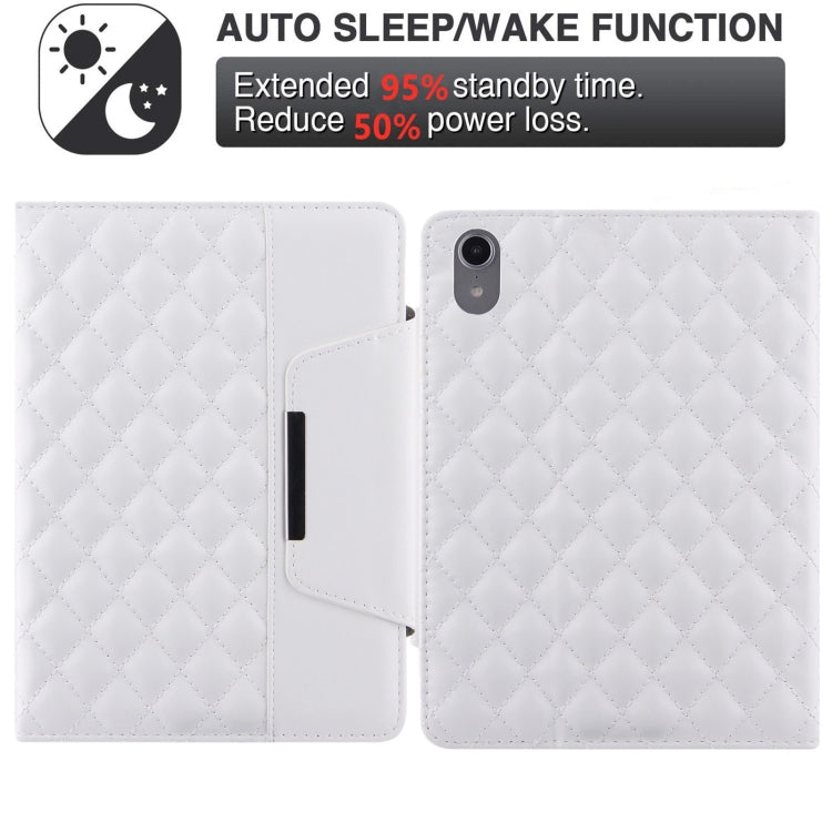 For iPad mini 6 / mini 2024 Diamond Pattern Hardware Buckle Smart Leather Tablet Case