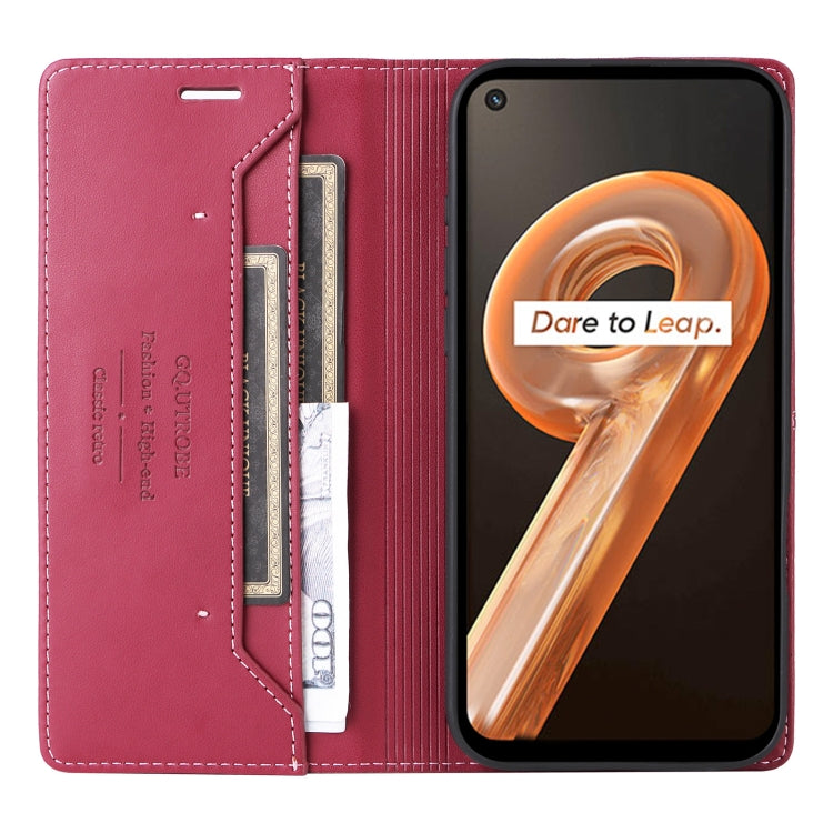 For Realme 9i GQUTROBE G01 RFID Anti-theft Leather Phone Case