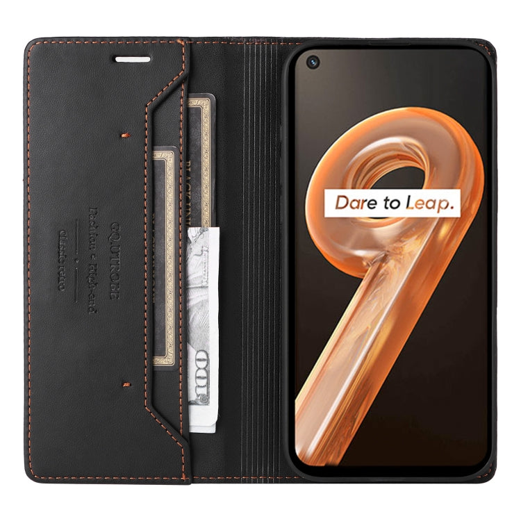 For Realme 9i GQUTROBE G01 RFID Anti-theft Leather Phone Case
