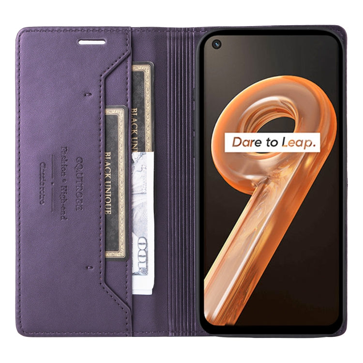 For Realme 9i GQUTROBE G01 RFID Anti-theft Leather Phone Case