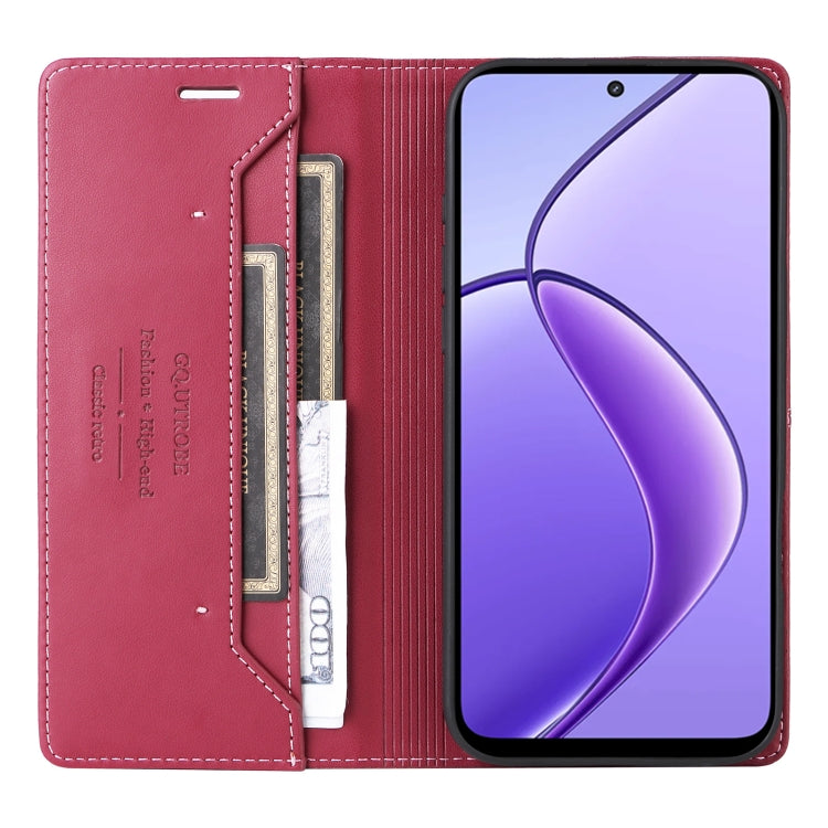 For Realme 12 5G / 12 Lite GQUTROBE G01 RFID Anti-theft Leather Phone Case